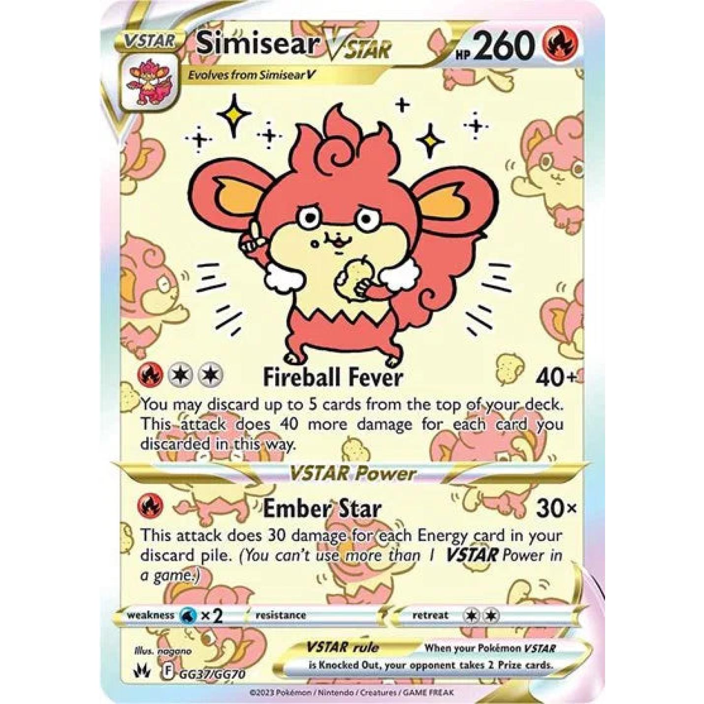 Simisear VSTAR GG37/GG70 - Crown Zenith: Galarian Gallery - Holofoil