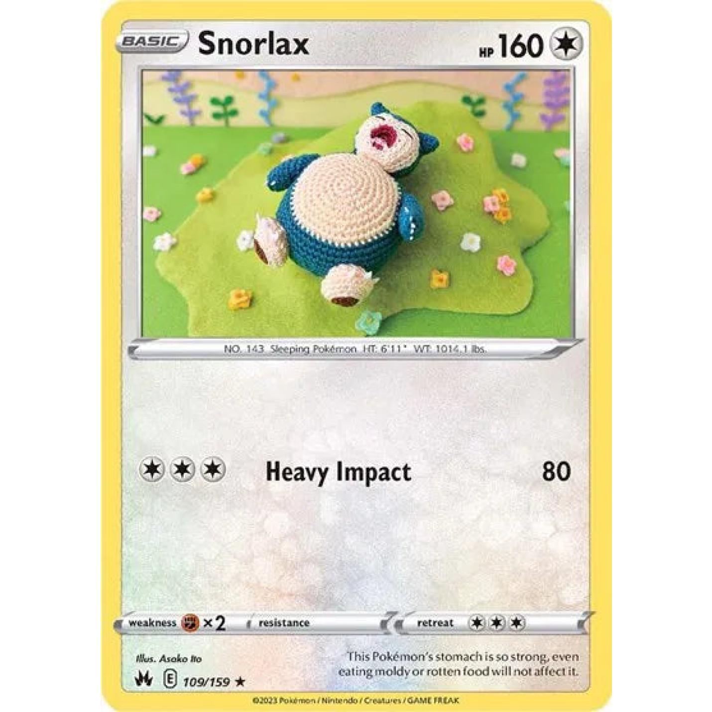 Snorlax 109/159 - Crown Zenith - Reverse Holofoil
