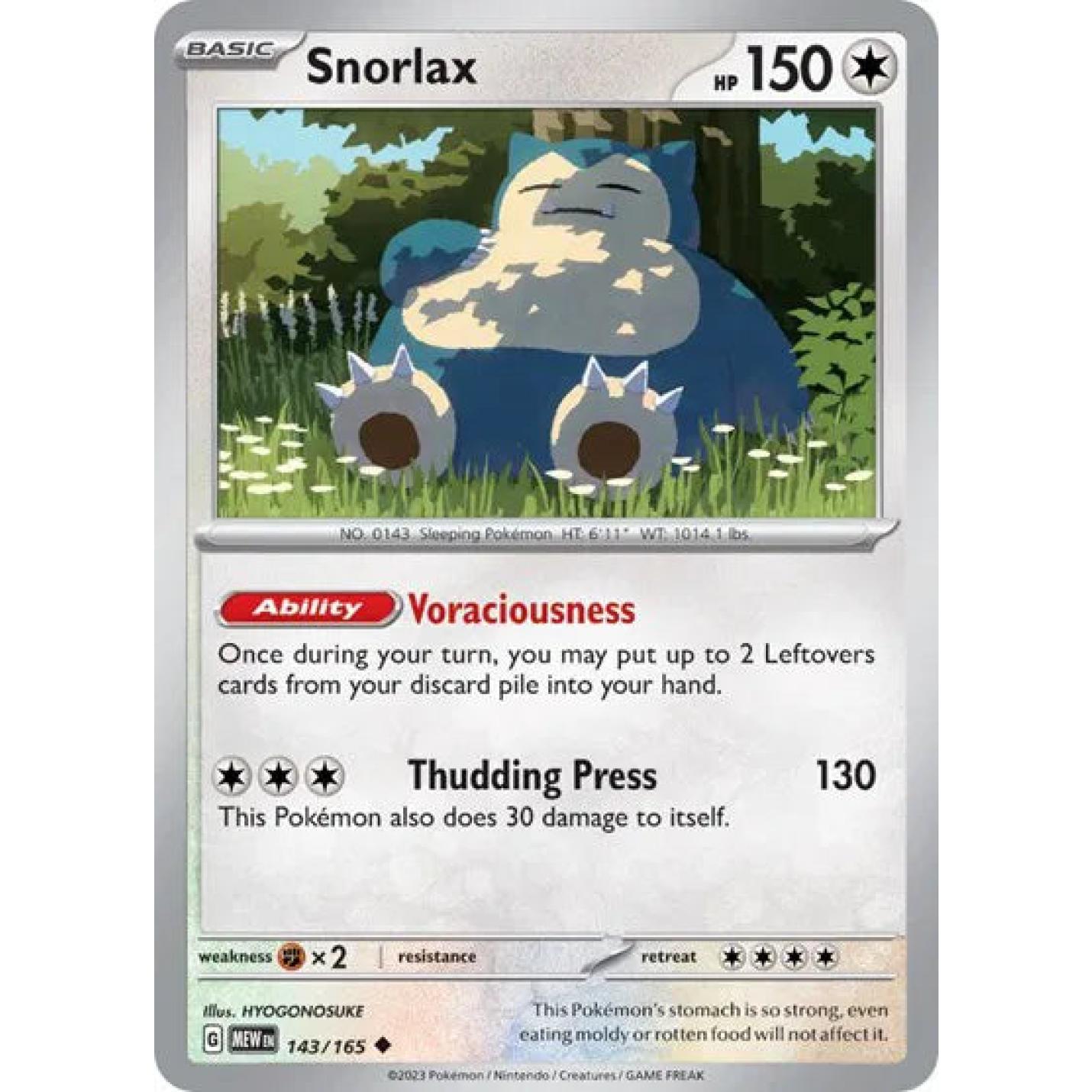 Snorlax 143/165 - Scarlet & Violet 151 - Reverse Holofoil
