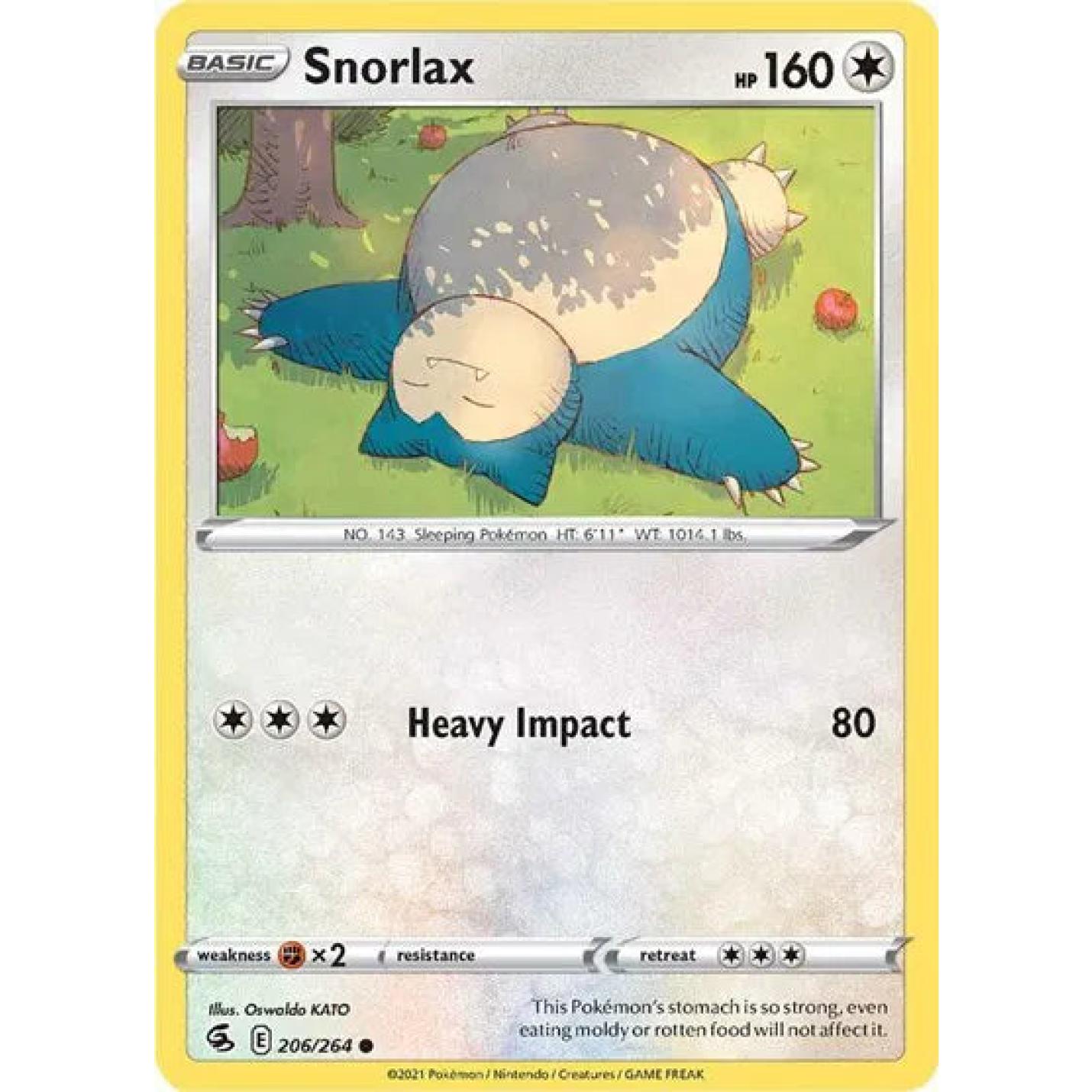 Snorlax 206/264 - Fusion Strike - Reverse Holofoil