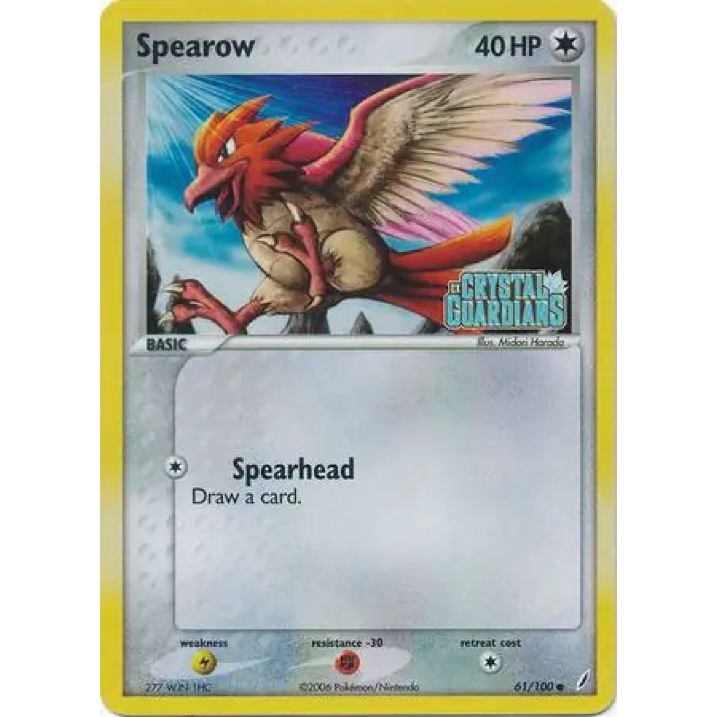 Spearow 61/100 - EX Crystal Guardians - Reverse Holofoil