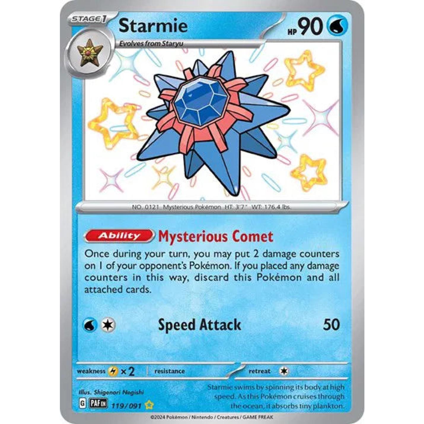 Starmie 119/091 - Paldean Fates - Holofoil