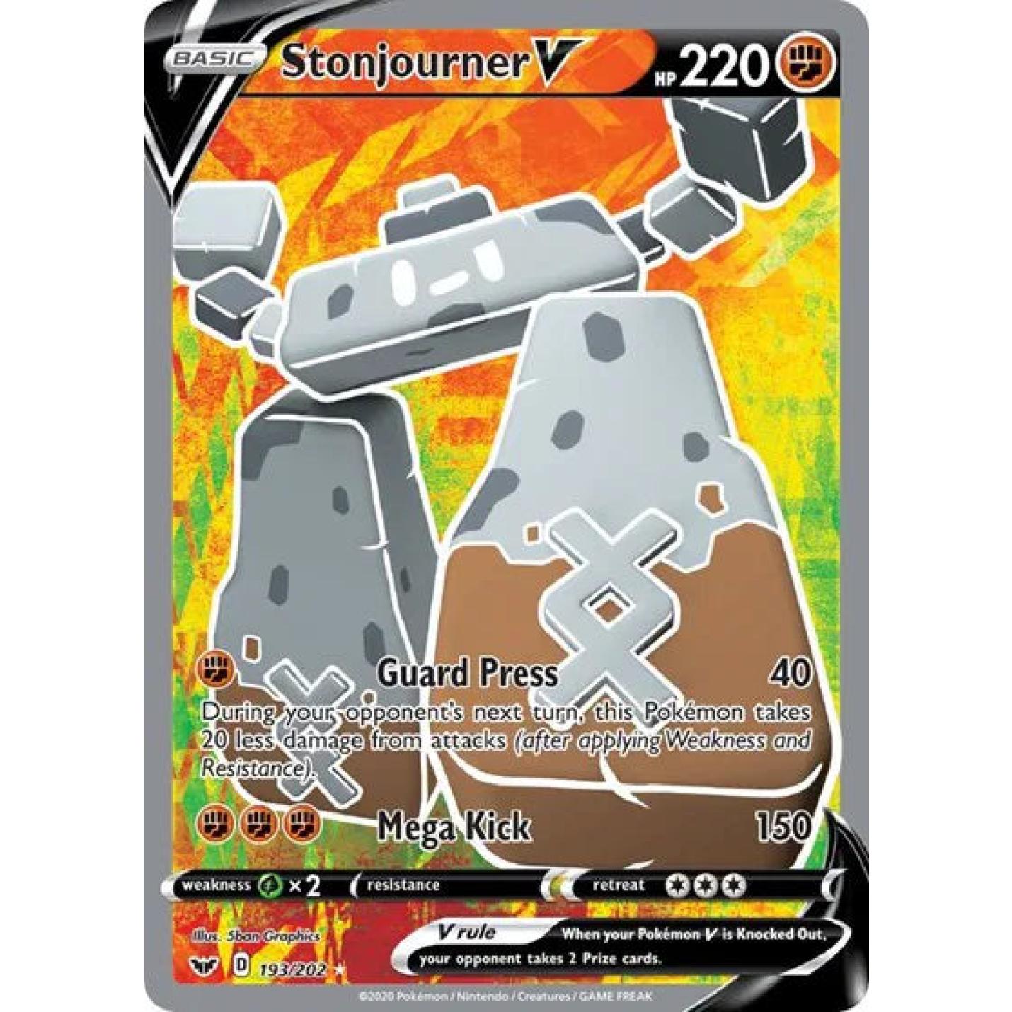 Stonjourner V 193/202 - Sword & Shield - Holofoil