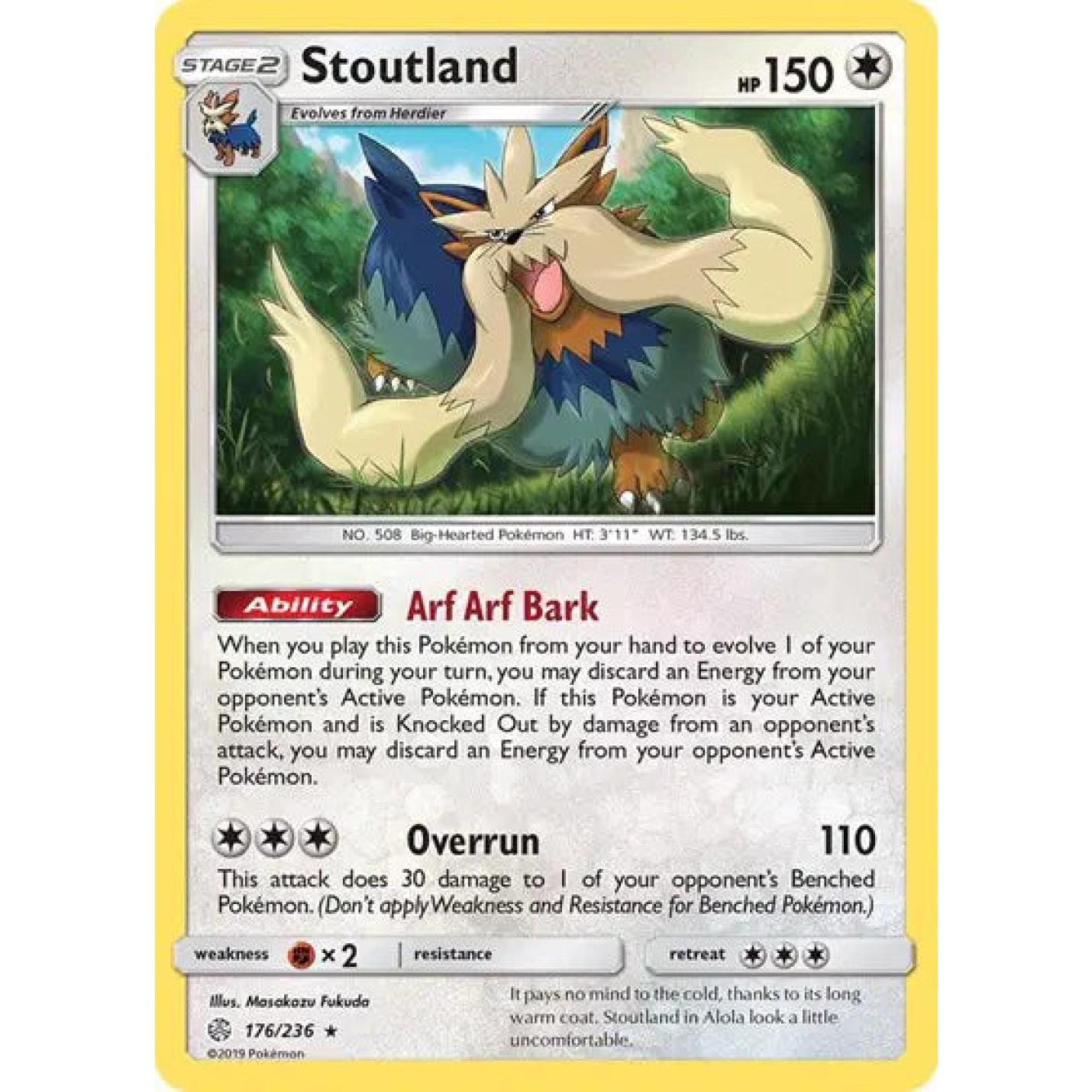 Stoutland 176/236 - Cosmic Eclipse - Reverse Holofoil