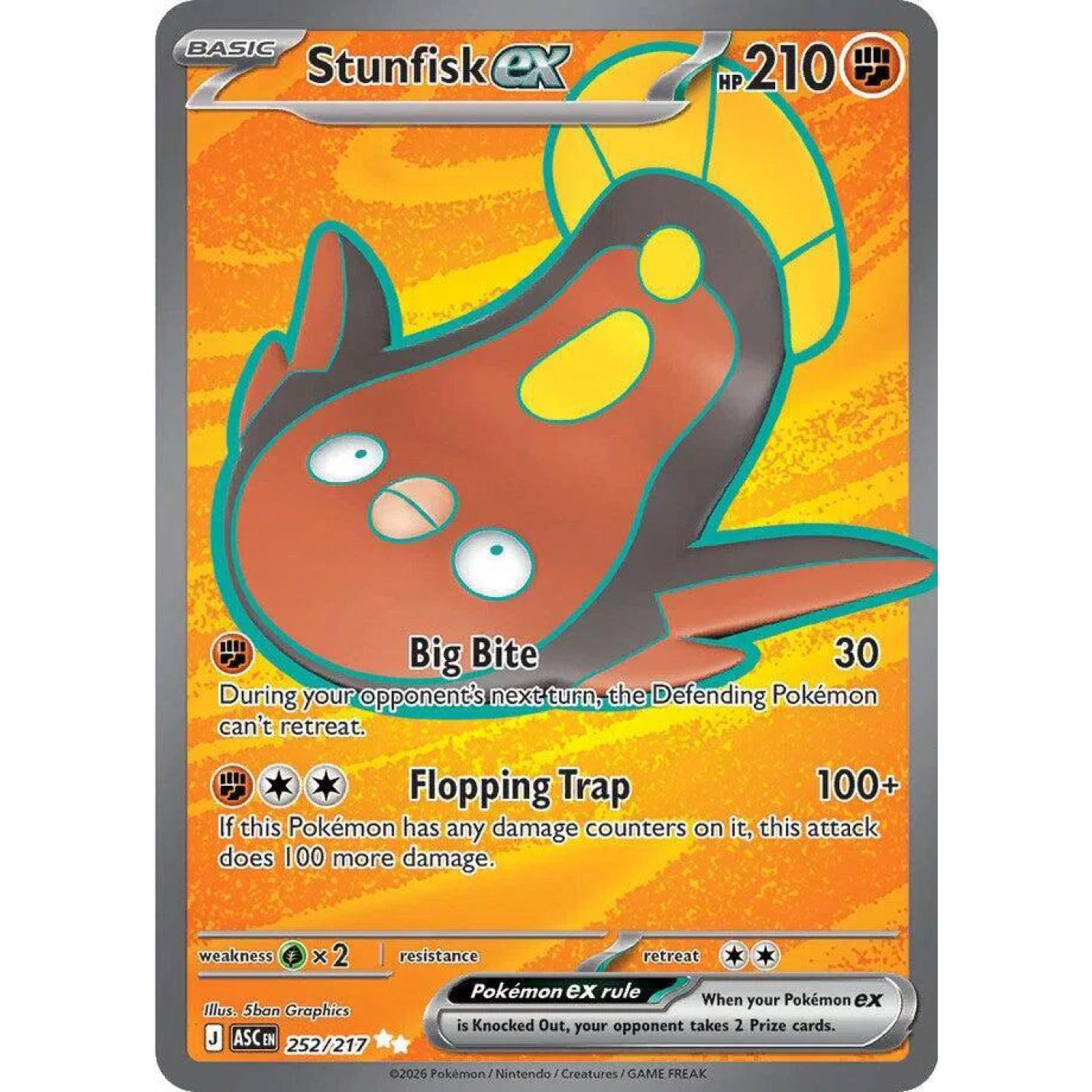 Stunfisk ex 252/217 - Ascended Heroes - Holofoil