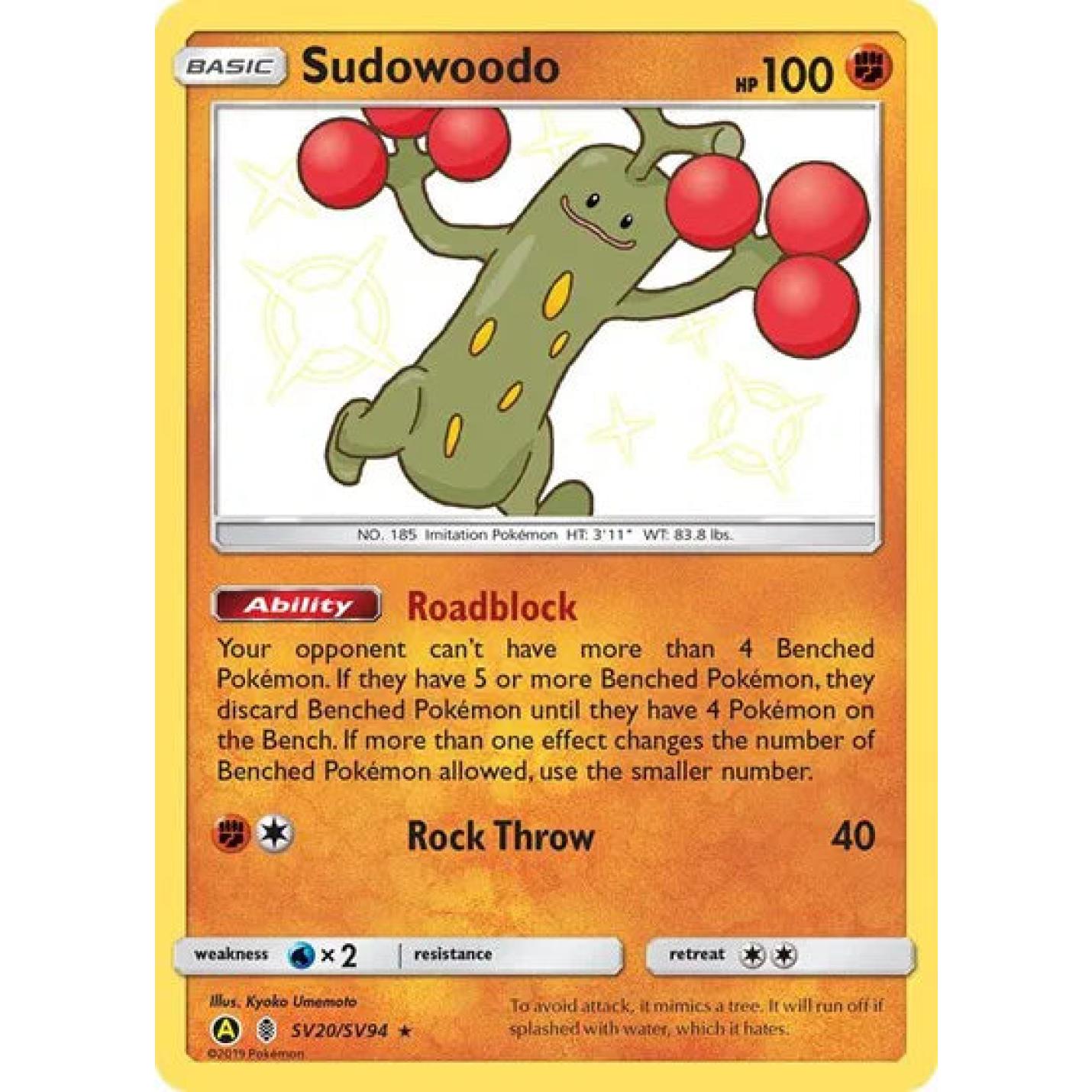 Sudowoodo SV20/SV94 - Hidden Fates: Shiny Vault - Holofoil