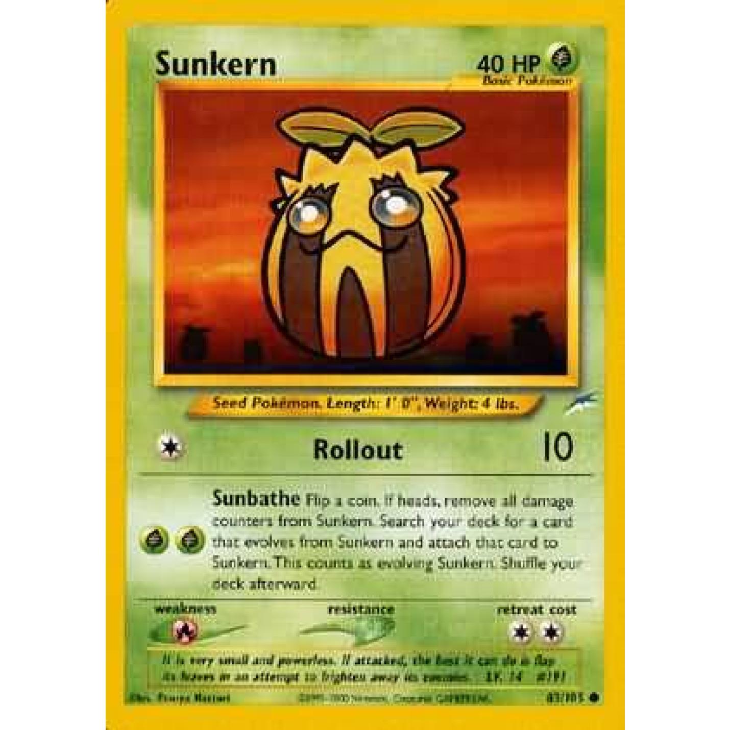 Sunkern 83/105 - Neo Destiny (Unlimited) - Normal