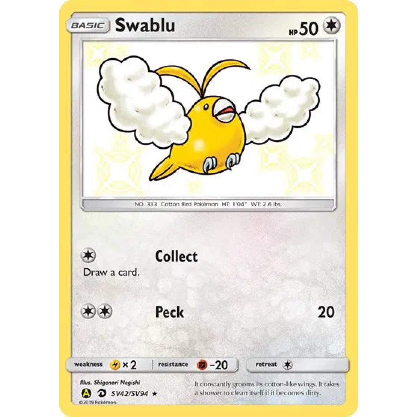 Swablu SV42/SV94  - Hidden Fates: Shiny Vault - Holofoil