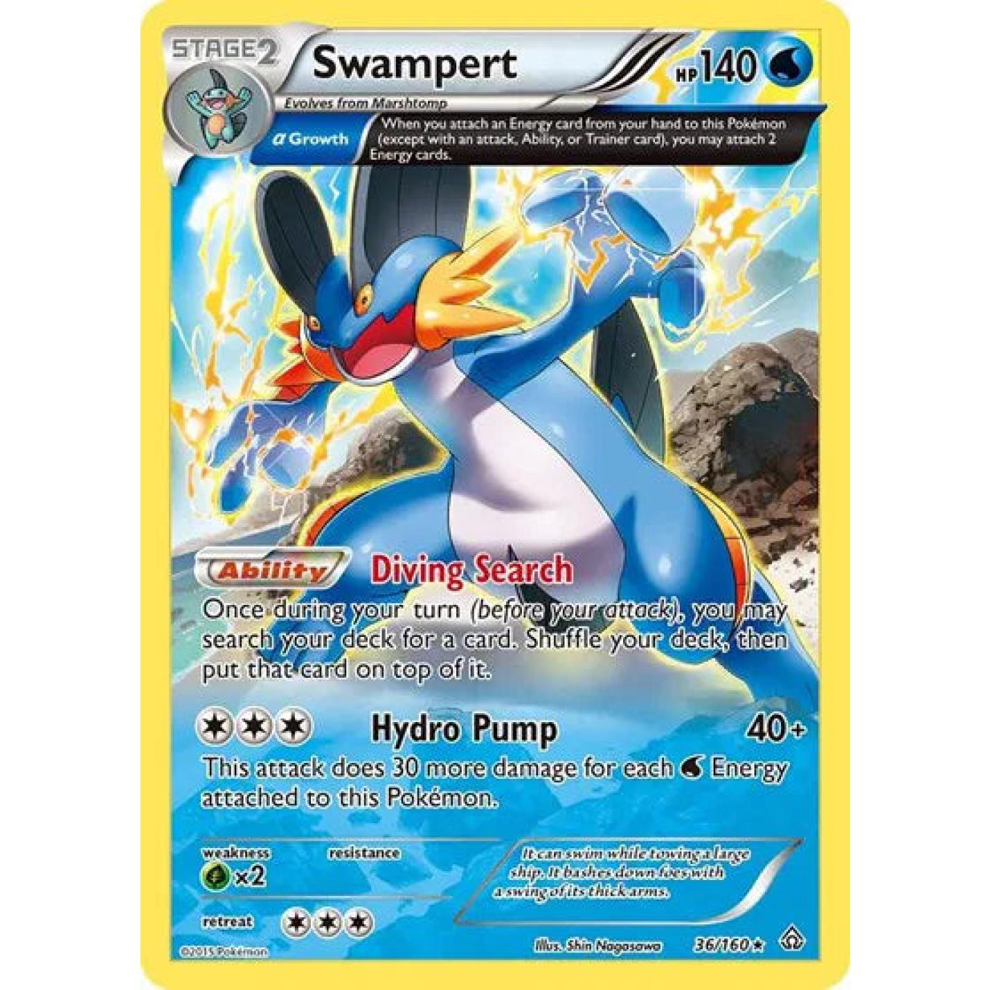 Swampert 36/160 - Primal Clash - Reverse Holofoil