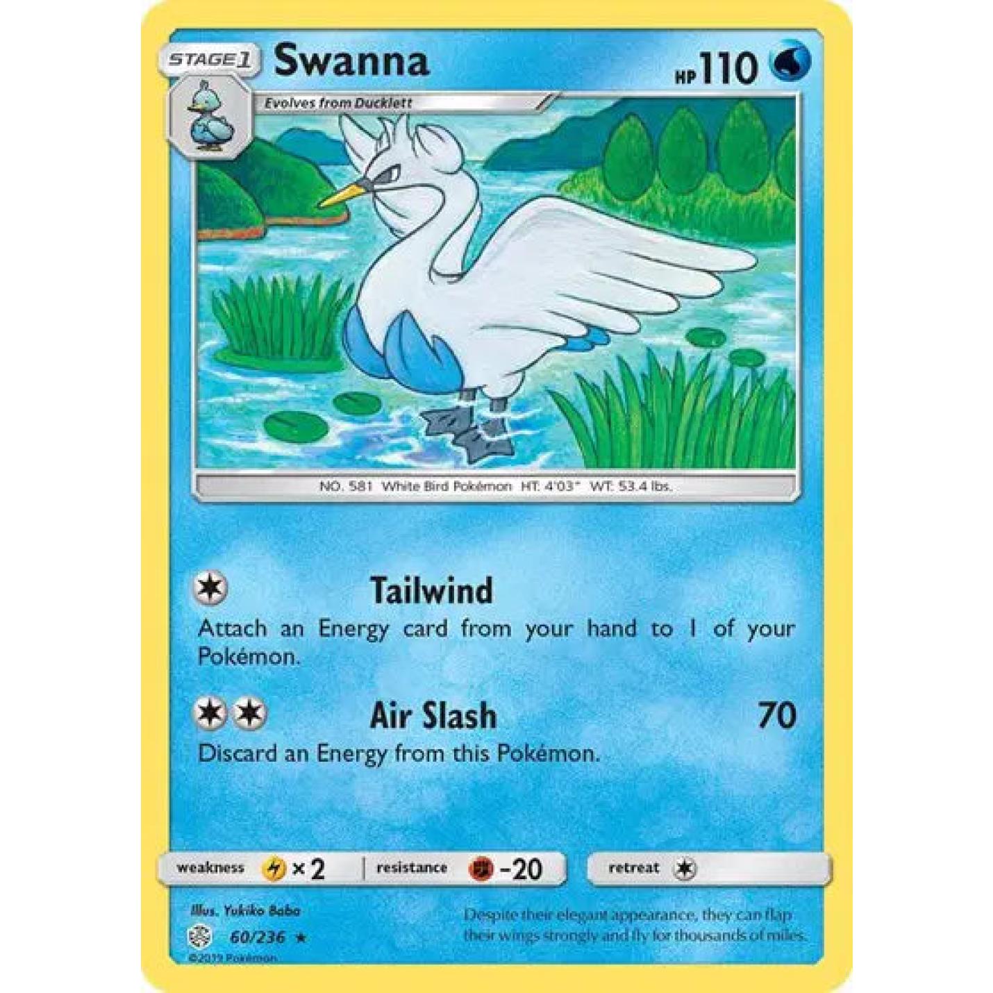 Swanna 60/236 - Cosmic Eclipse - Reverse Holofoil