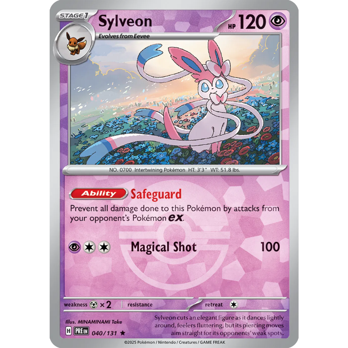 Sylveon (Poke Ball) 040/131 – Prismatic Evolutions –  Holofoil