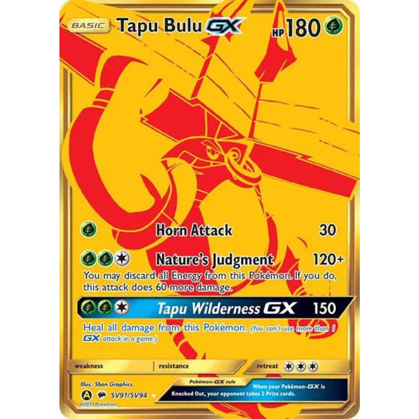 Tapu Bulu GX SV91/SV94  - Hidden Fates: Shiny Vault - Holofoil