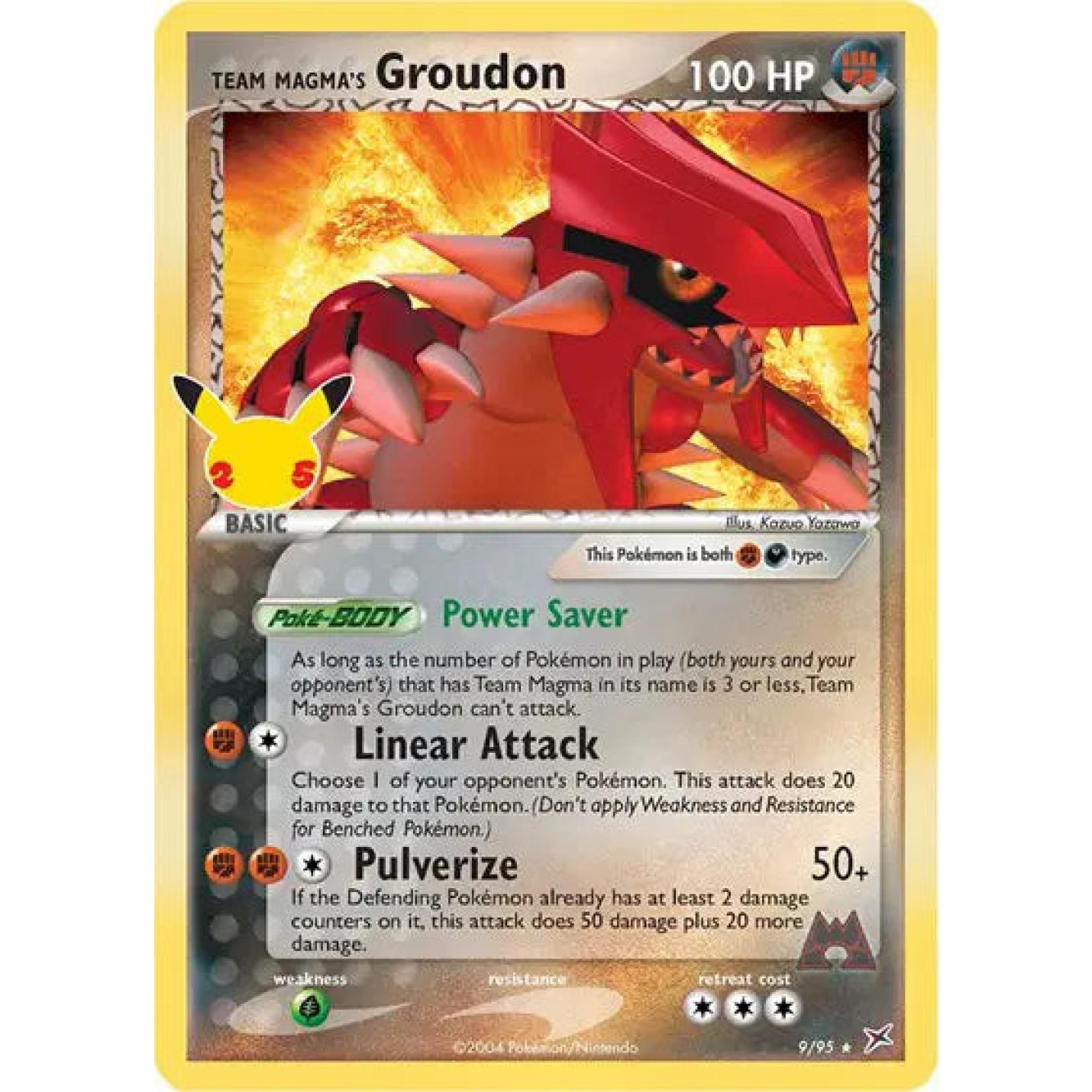 Team Magma's Groudon 9/95 - Celebrations: Classic Collection - Holofoil