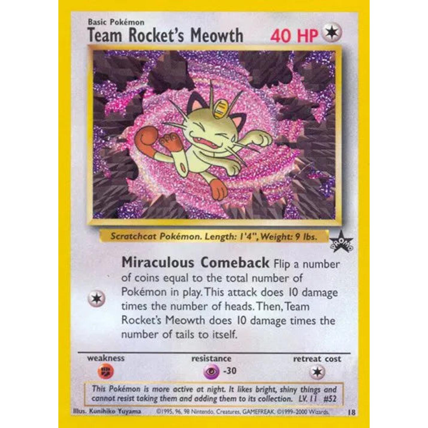 Team Rocket's Meowth 18/53 - WoTC Promo - Normal