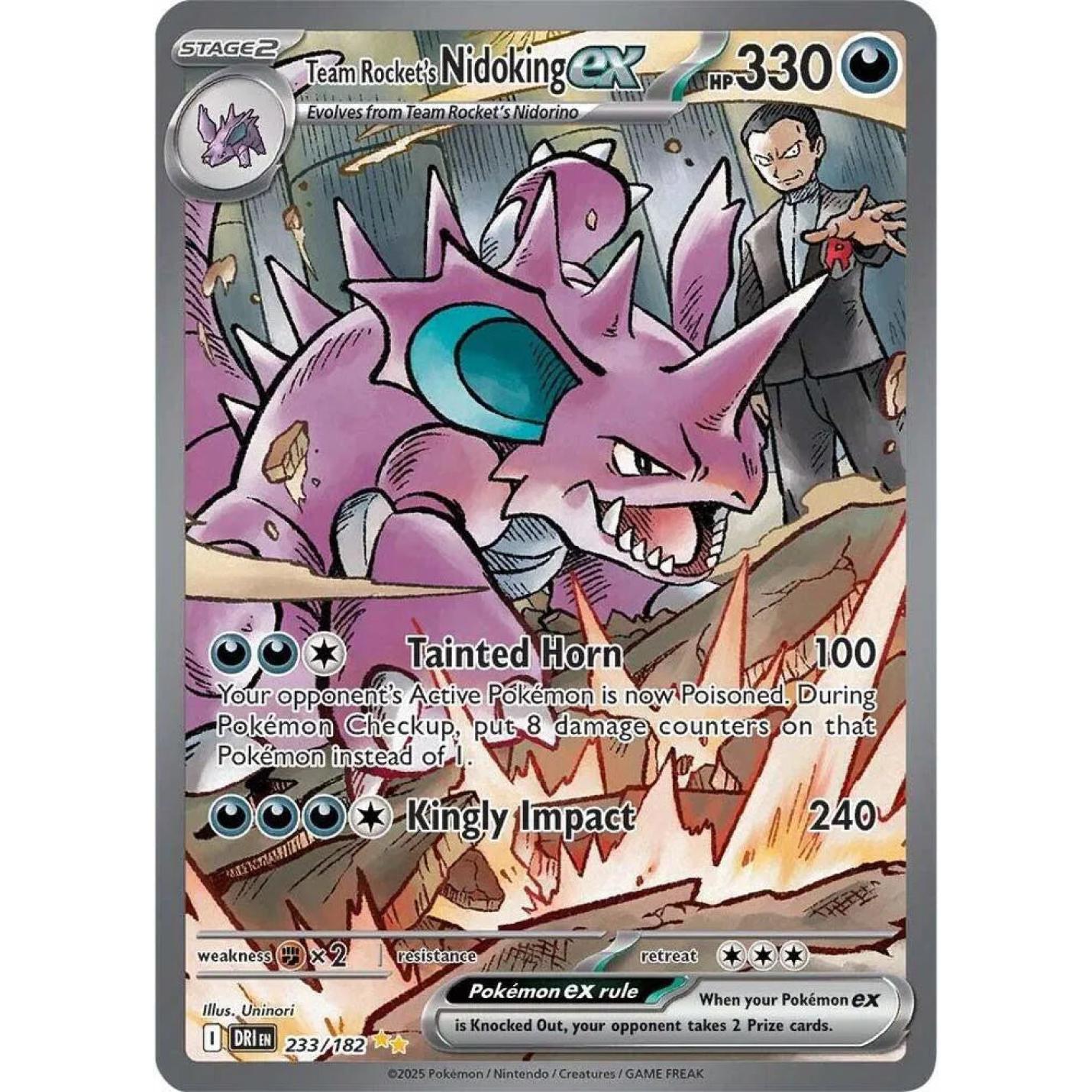 Team Rocket's Nidoking ex 233/182 - Destined Rivals - Holofoil