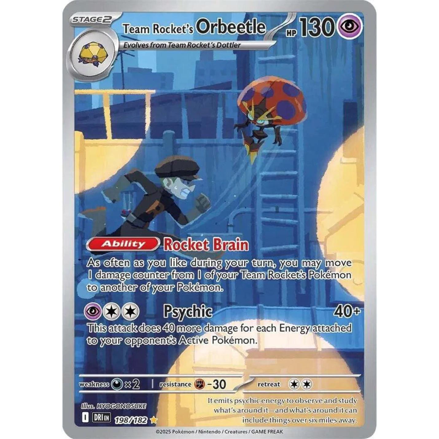 Team Rocket's Orbeetle 198/182 - Destined Rivals - Holofoil