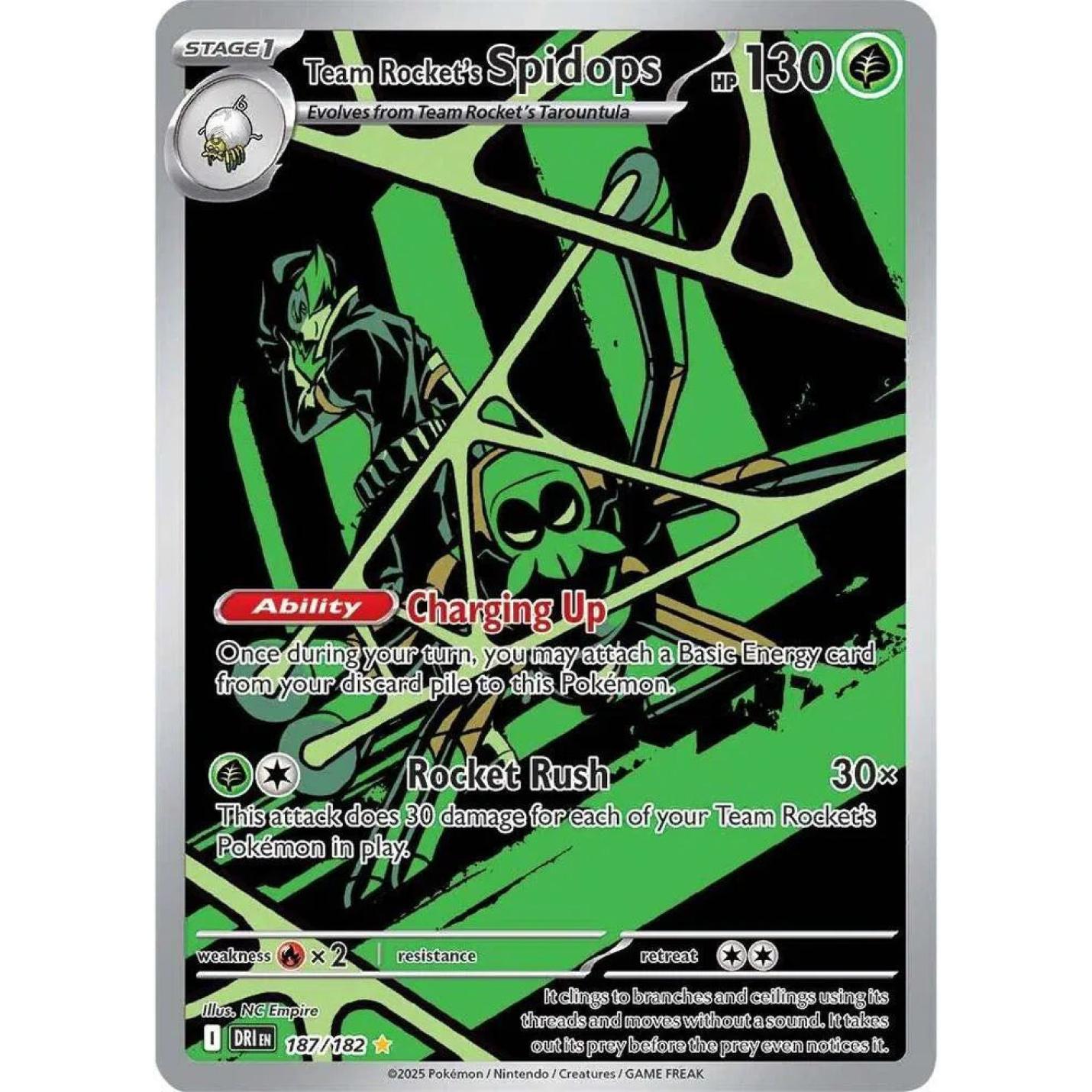Team Rocket's Spidops 187/182 - Destined Rivals - Holofoil
