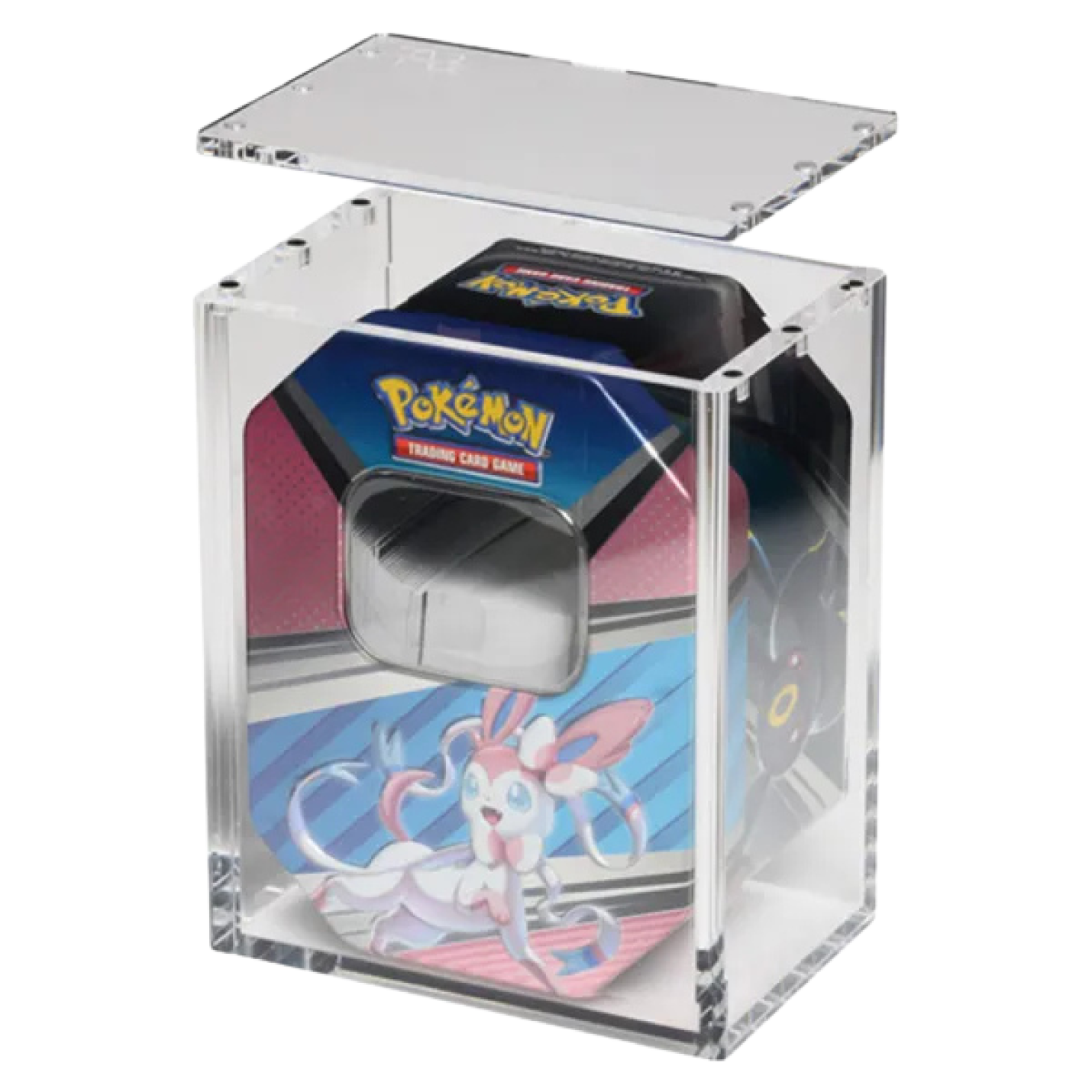 The Acrylic Box - Regular Tin Case open met tin