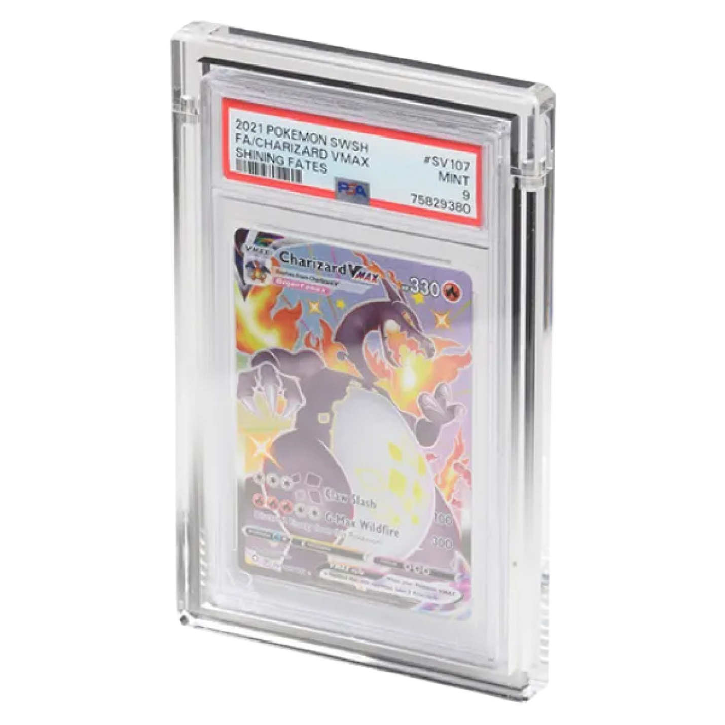 The Acrylic Box – Graded Card Display (Premium) dicht met graded kaart