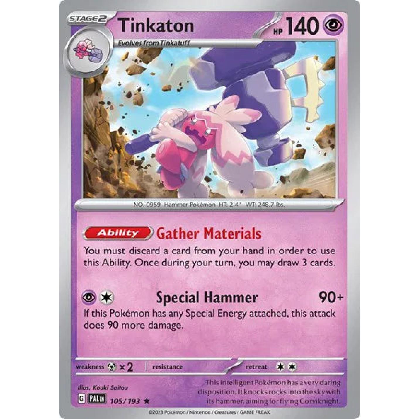 Tinkaton 105/193 - Paldea Evolved - Holofoil