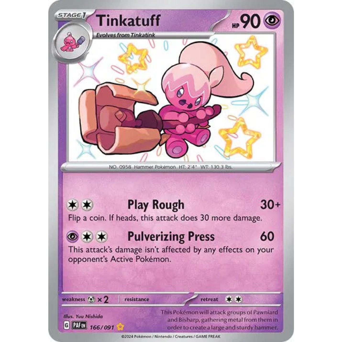 Tinkatuff 166/091 - Paldean Fates - Holofoil