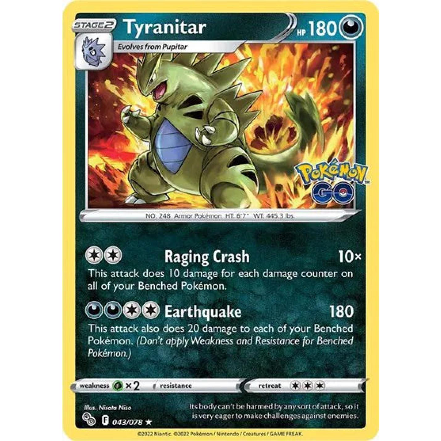 Tyranitar 043/078 - Pokemon Go - Holofoil