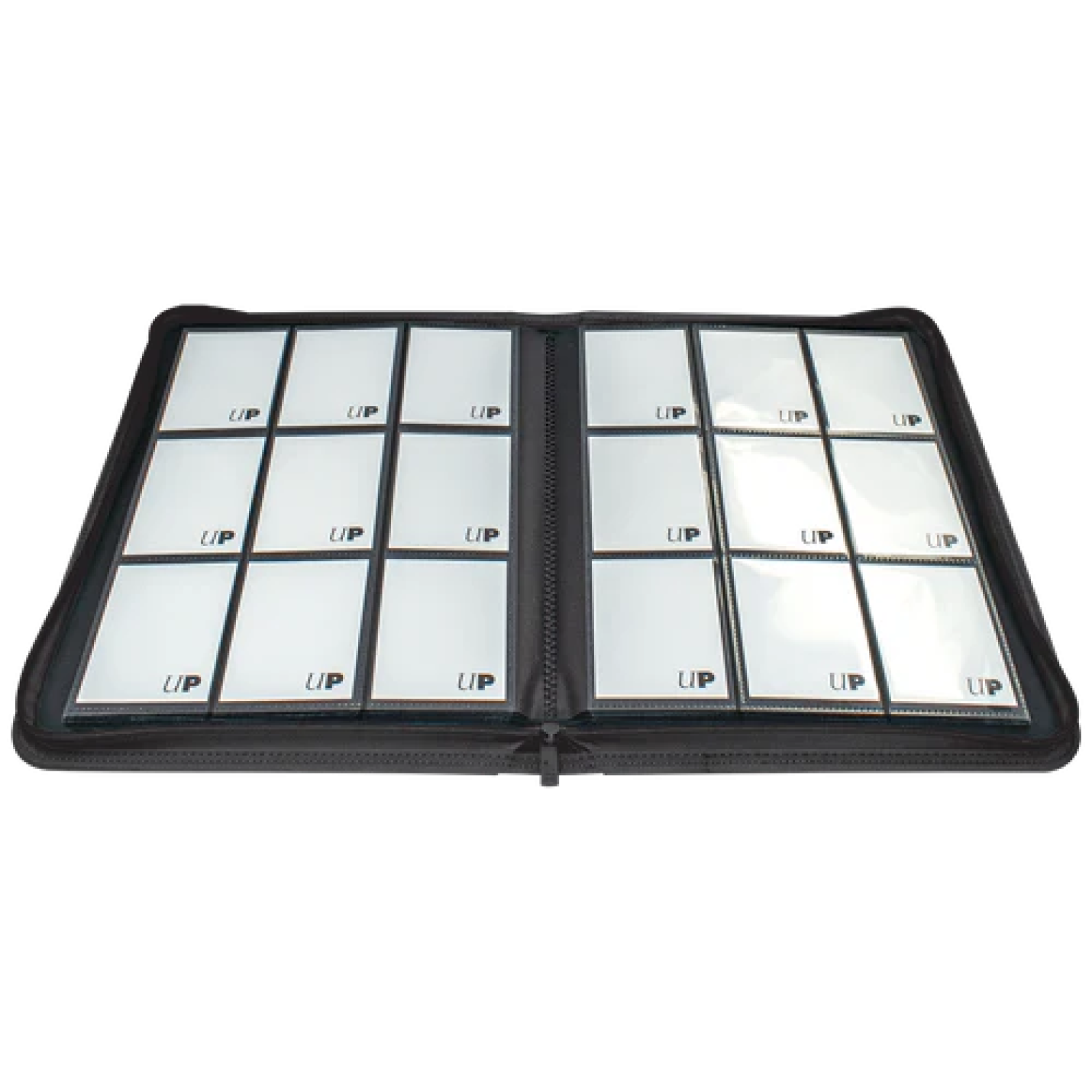 Ultra Pro - Vivid 9-Pocket Zippered PRO-Binder zwart open