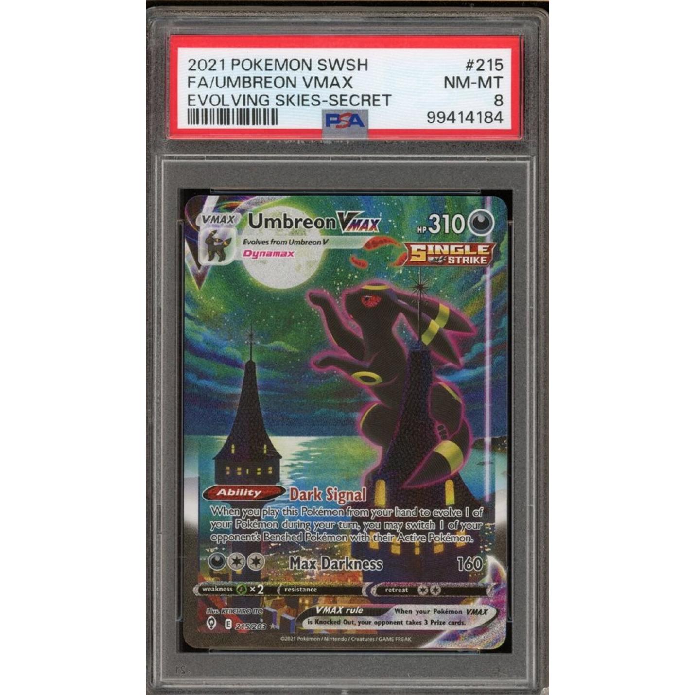 Umbreon VMAX (PSA 8) 215/203 - Evolving Skies - Holofoil