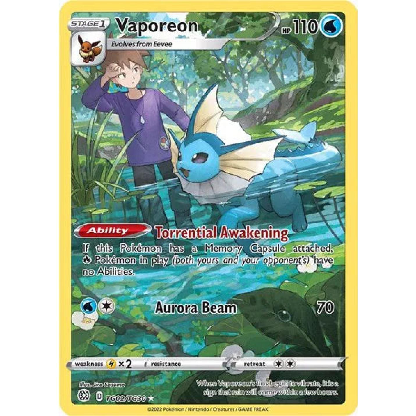 Vaporeon TG02/TG30 - Brilliant Stars Trainer Gallery - Holofoil