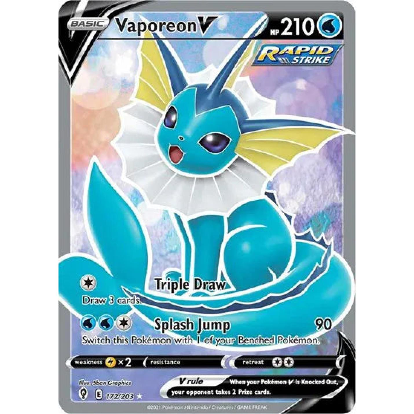 Vaporeon V 172/203 - Evolving Skies - Holofoil