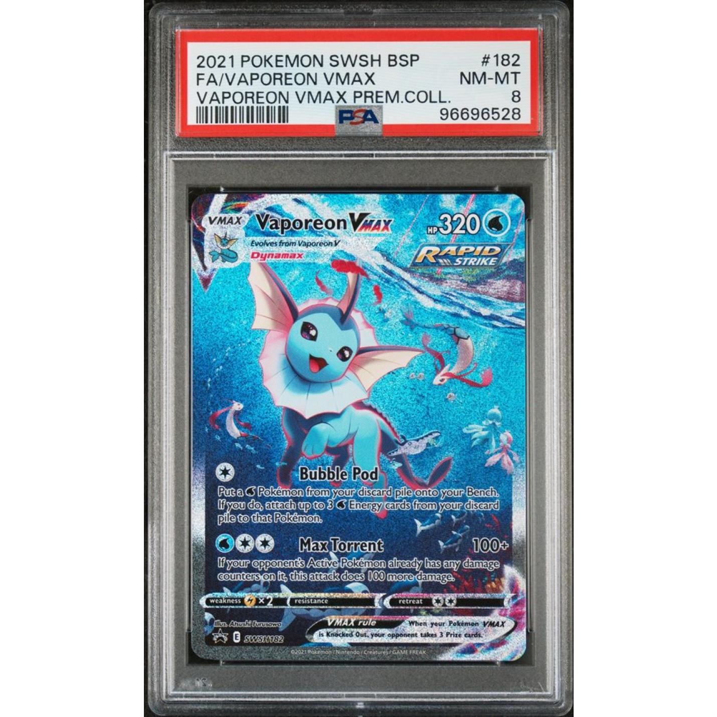 Vaporeon VMAX (PSA 8) SWSH182 – Sword & Shield Promo – Holofoil