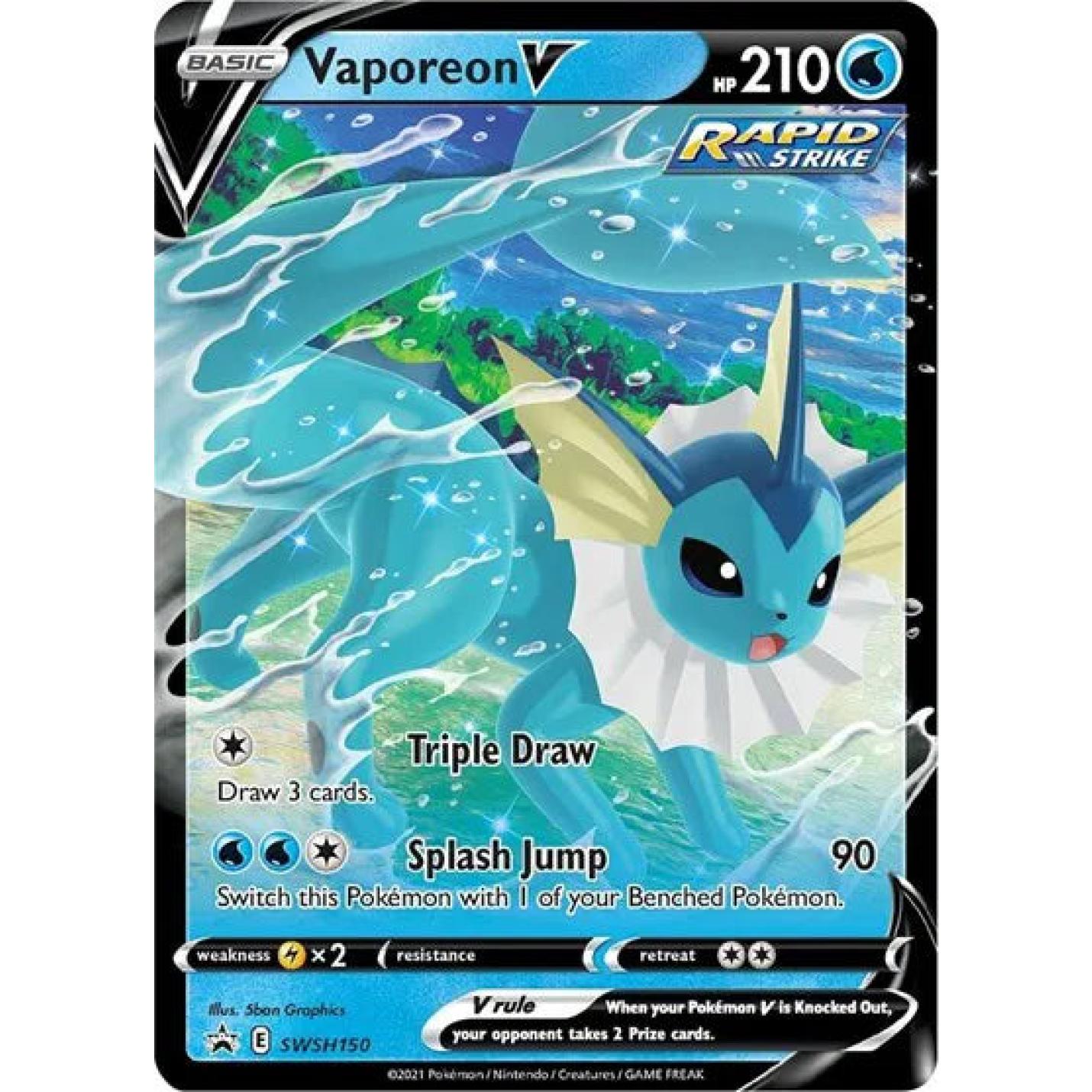Vaporeon V SWSH150 - Sword & Shield Promo - Holofoil