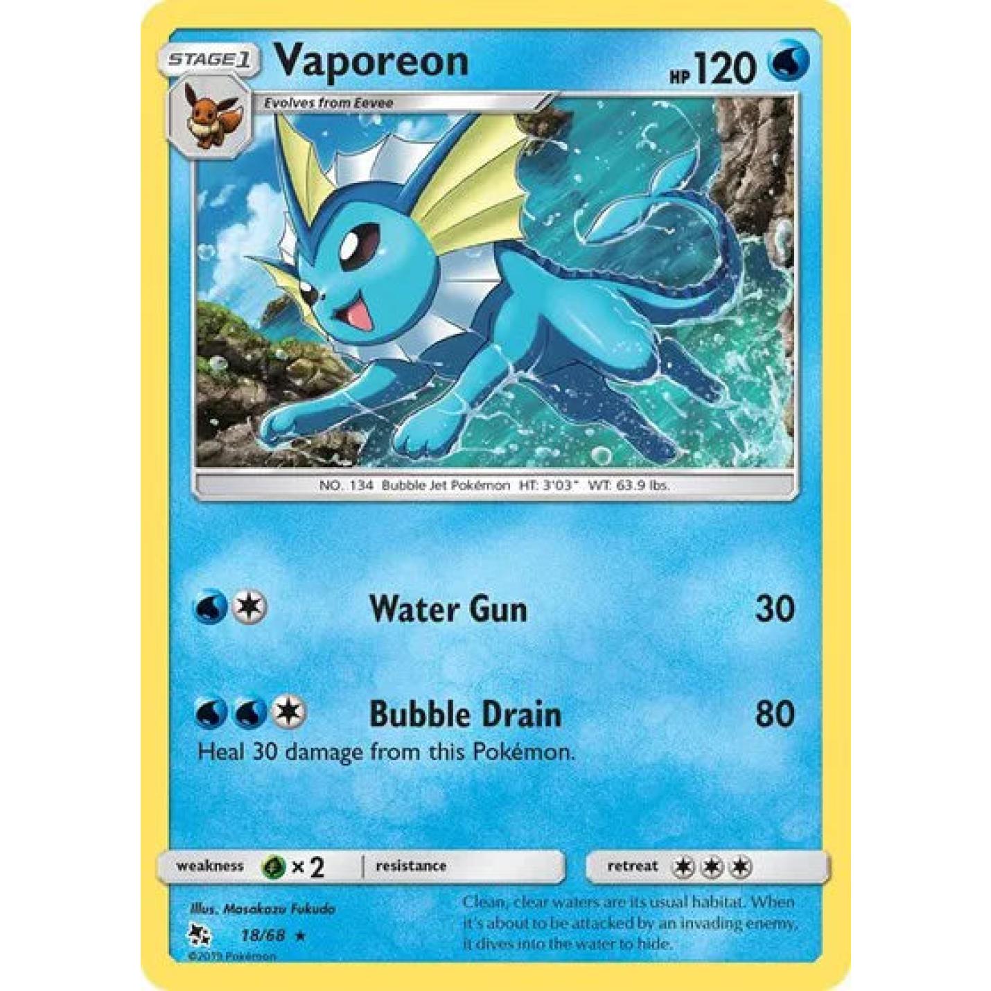 Vaporeon 18/68 - Hidden Fates - Holofoil