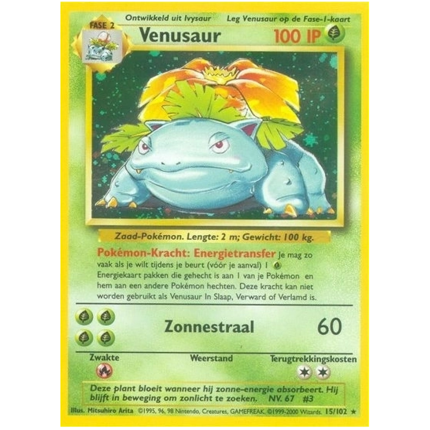 Venusaur (NL) 15/102 - Base Set (Unlimited) - Holofoil