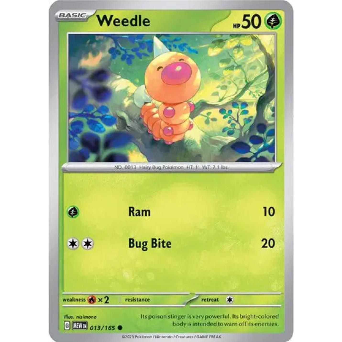 Weedle 013/165 - Scarlet & Violet 151 - Reverse Holofoil