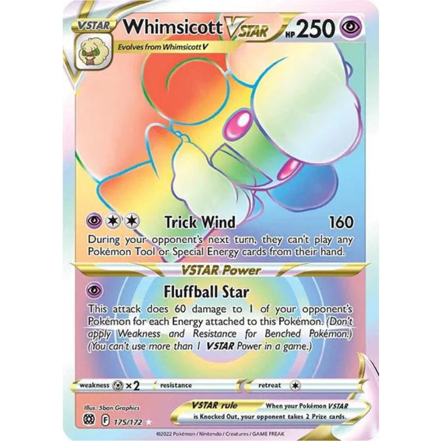 Whimsicott VSTAR 175/172 - Brilliant Stars - Holofoil