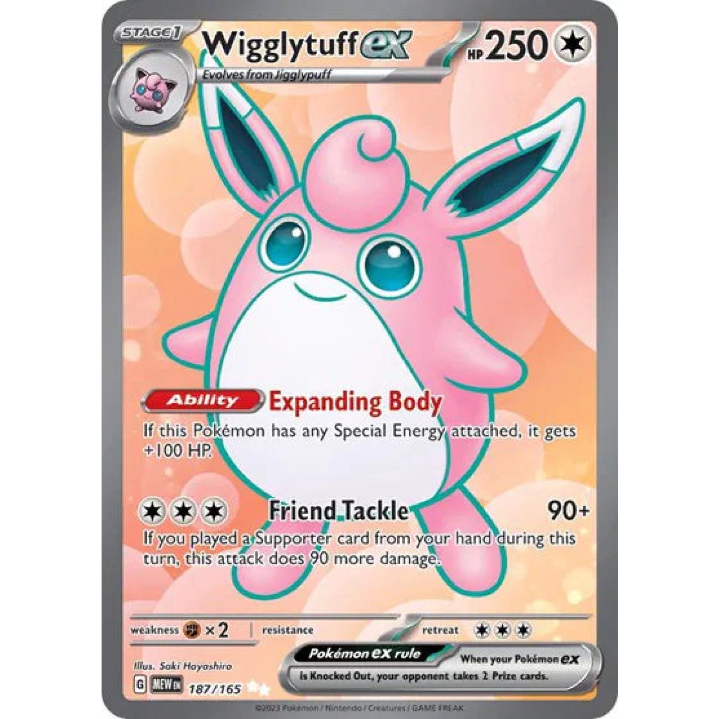 Wigglytuff ex 187/165 - Scarlet & Violet 151 - Holofoil