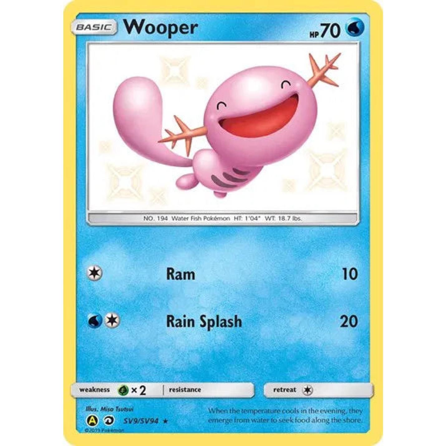 Wooper SV9/SV94  - Hidden Fates: Shiny Vault - Holofoil