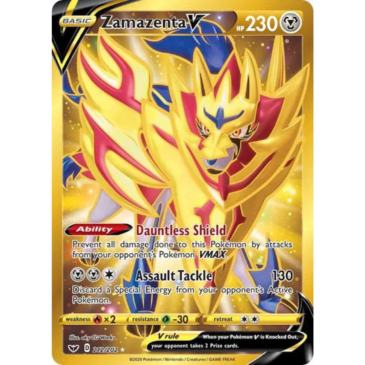 Zamazenta V 212/202 - Sword & Shield - Holofoil