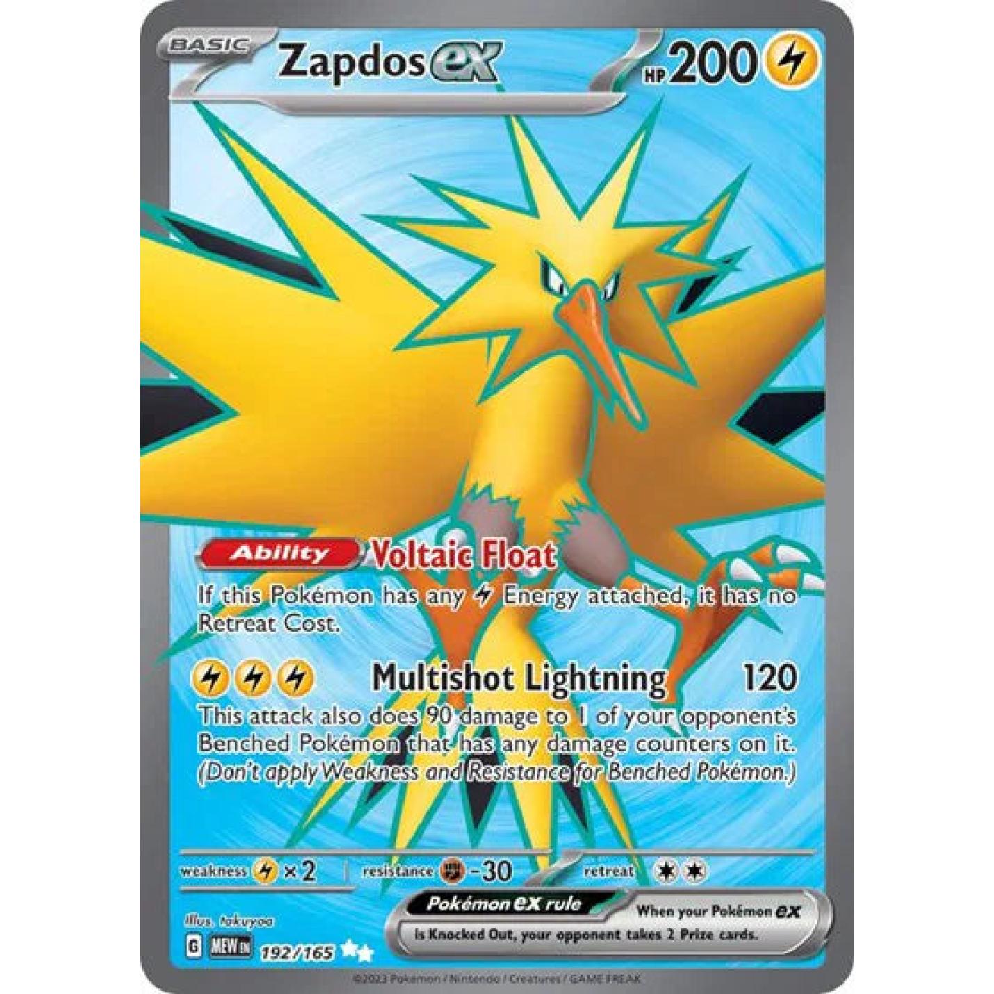 Zapdos ex 192/165 - Scarlet & Violet 151 - Holofoil