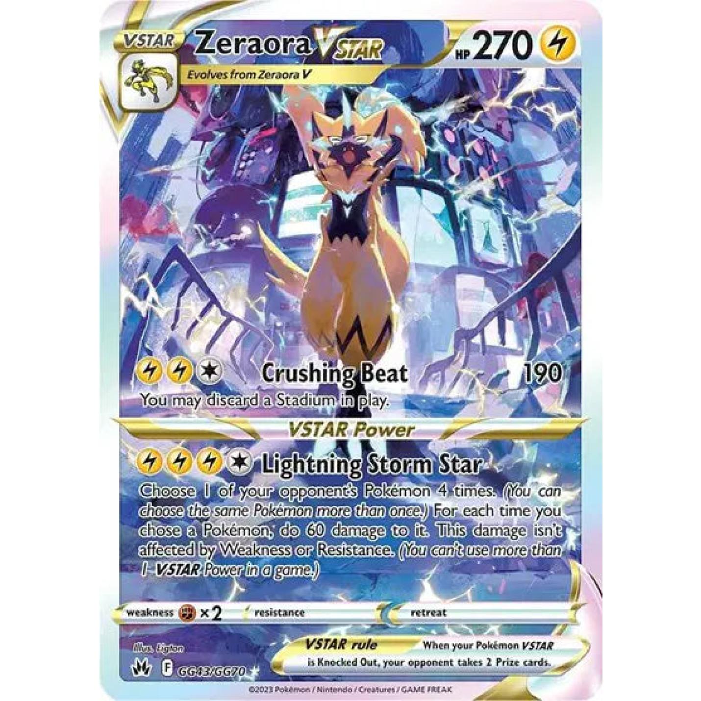 Zeraora VSTAR GG43/GG70 - Crown Zenith: Galarian Gallery - Holofoil