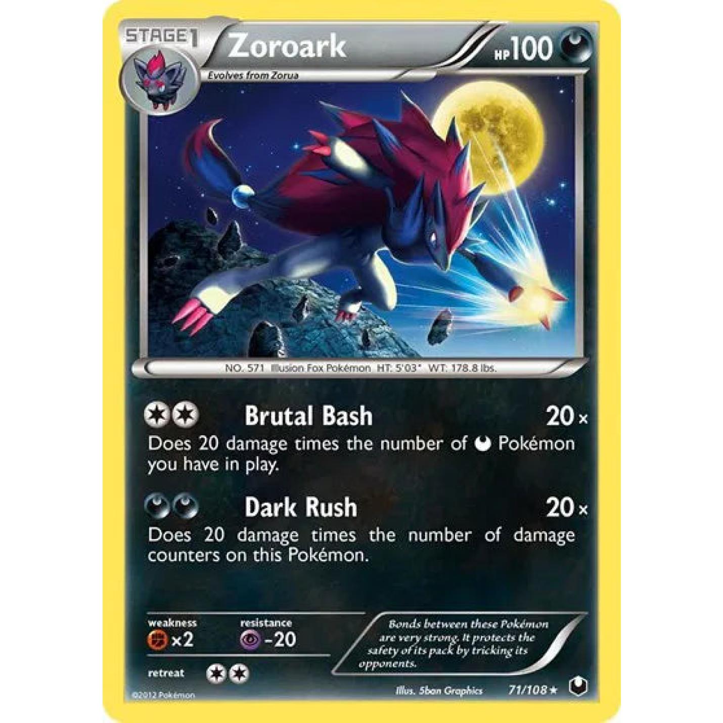 Zoroark 71/108 - Dark Explorers - Reverse Holofoil