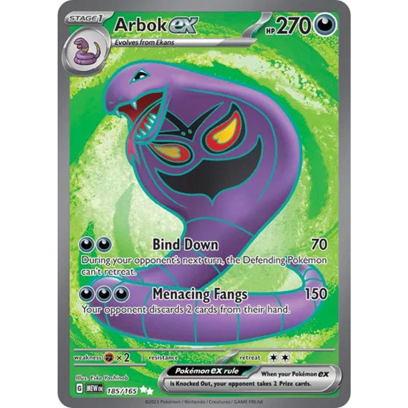 Arbok ex 185/165 - Scarlet & Violet 151 - Holofoil