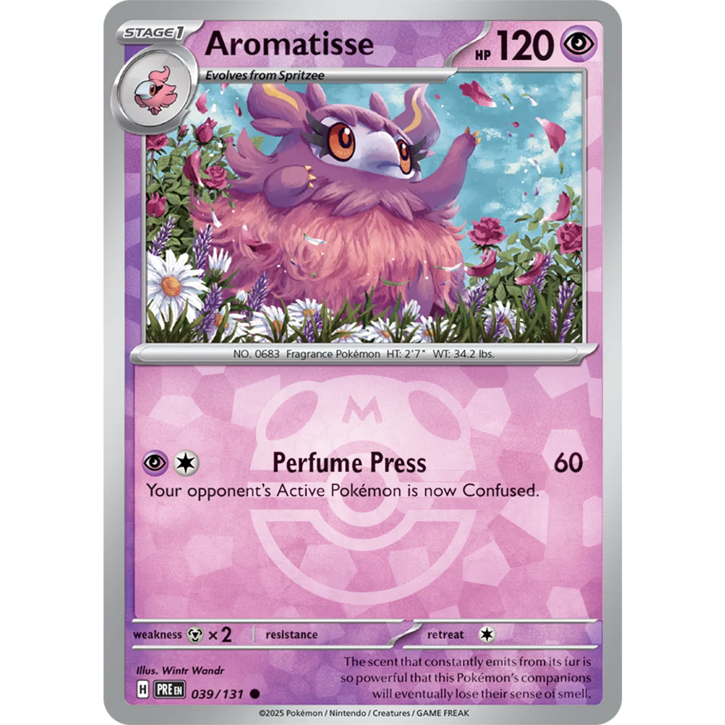 Aromatisse 039/131 - Prismatic Evolutions - Master Ball Pattern