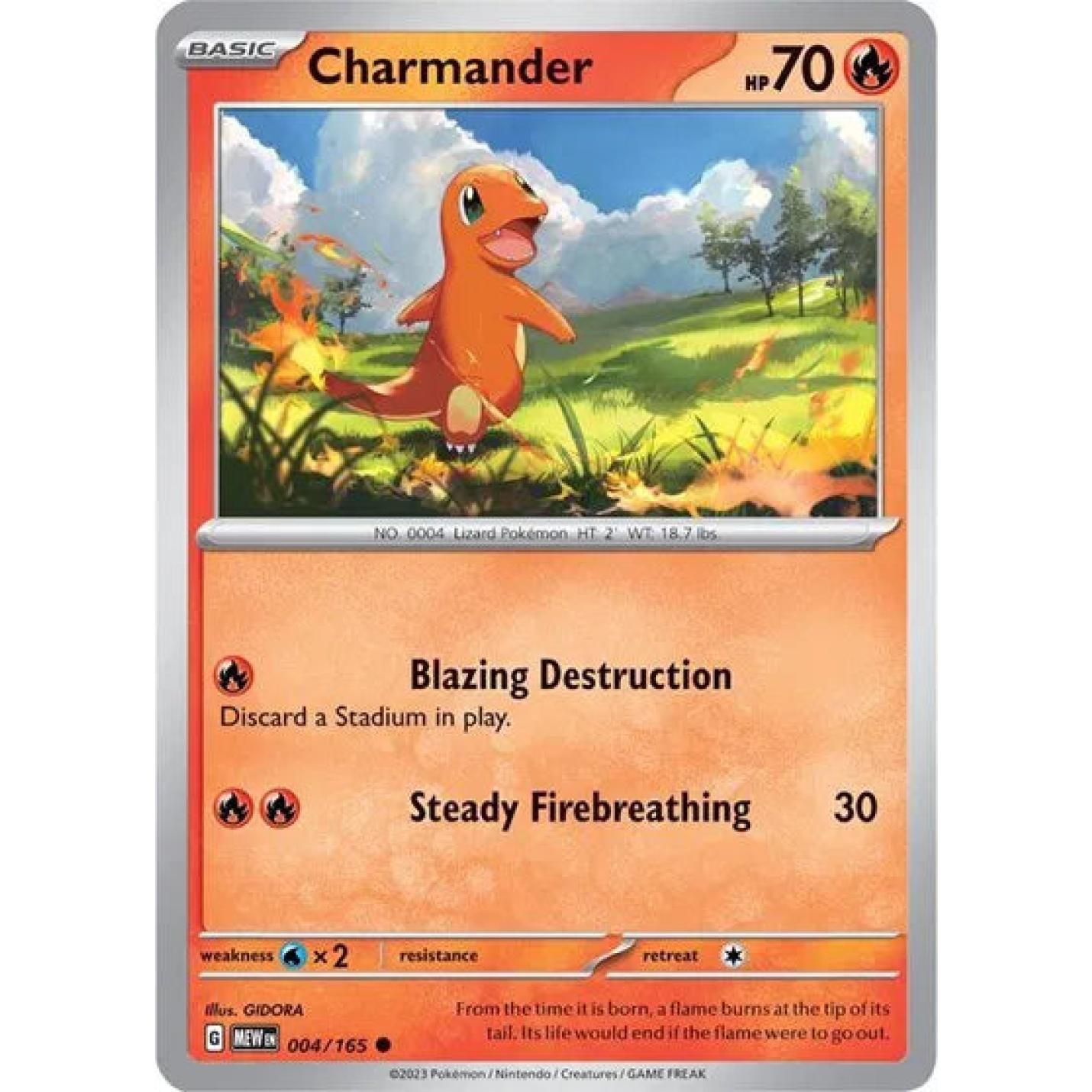 Charmander 004/165 - Scarlet  Violet 151 - Holofoil