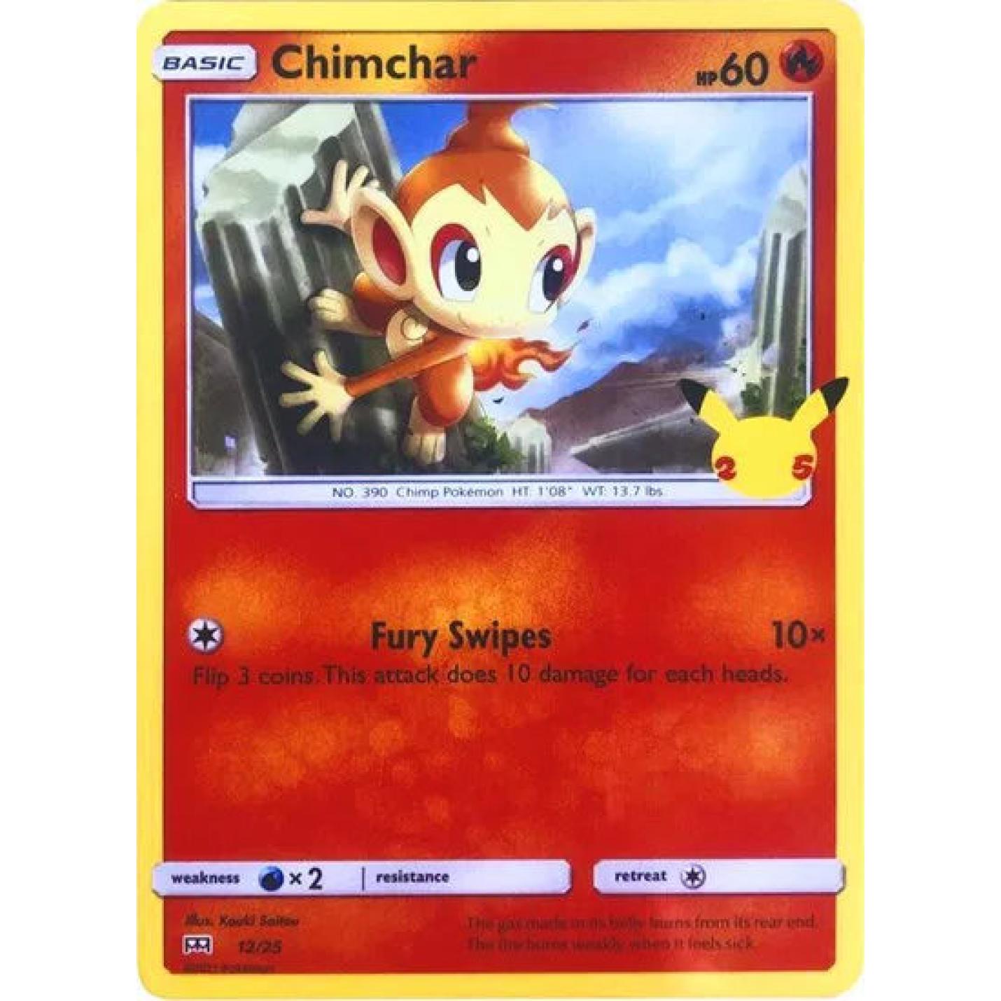 Chimchar 12/25 - McDonald's 25th Anniversary Promos - Holofoil