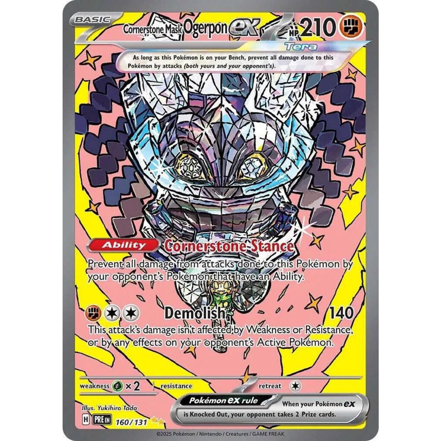 Cornerstone Mask Ogerpon ex 160/131 - Prismatic Evolutions - Holofoil