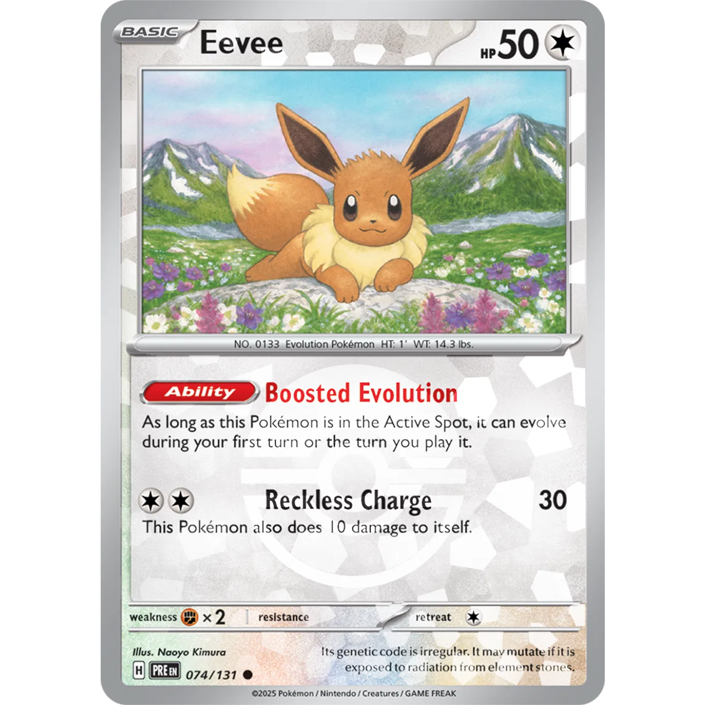 Eevee 074/131 - Prismatic Evolutions - Poke Ball Pattern
