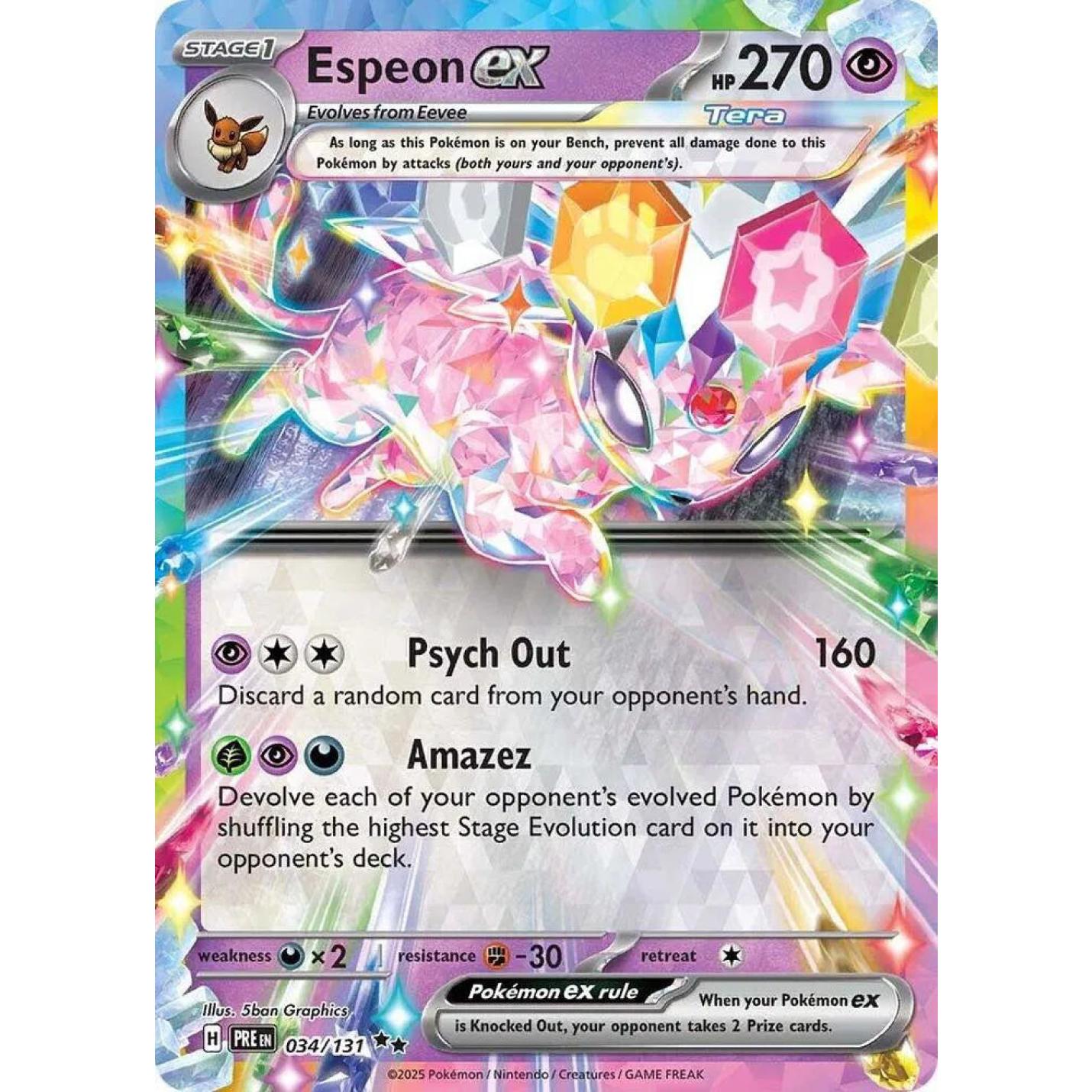 Espeon ex 034/131 - Prismatic Evolutions - Holofoil