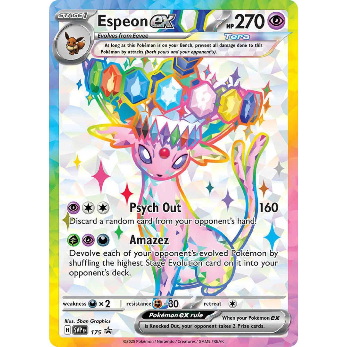 Espeon ex 175 - Scarlet & Violet Promo - Holofoil